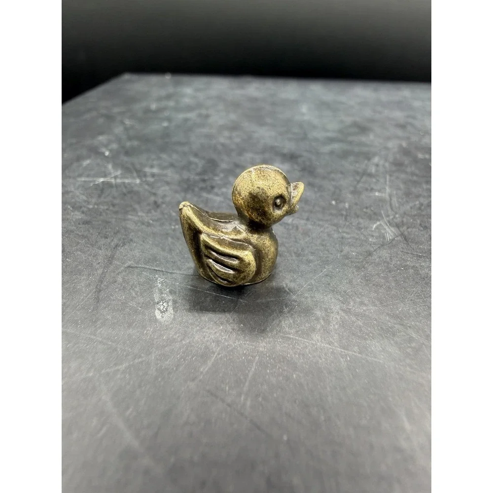 Brass Mini Duck Figurine 🦆✨ Vintage Solid Brass Decor